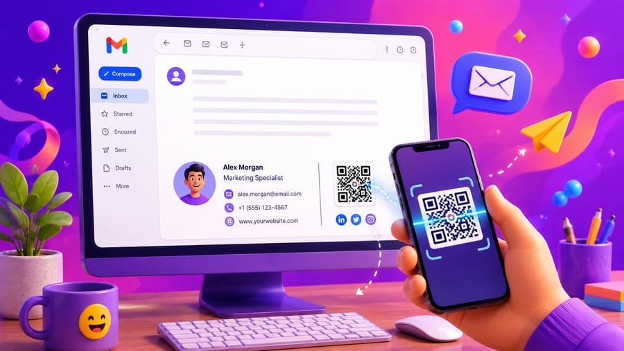 QR-Code in der E-Mail-Signatur: ein Fall funktioniert, der Rest ist Dekoration
