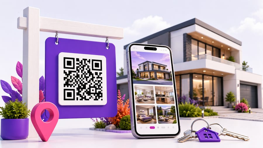 QR kode v nepremičninah: tabla pred hišo dela tudi ob devetih zvečer