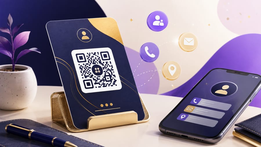 Vizitke s QR kodo: kontakt, ki preživi menjavo službe