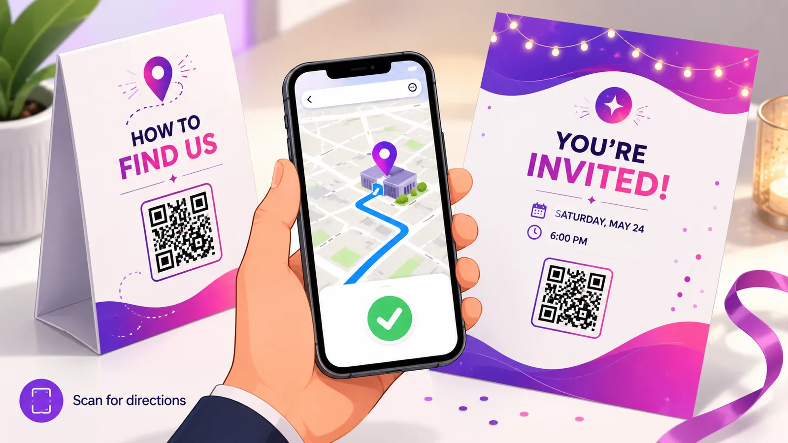 Come creare un QR code con le indicazioni verso il tuo indirizzo